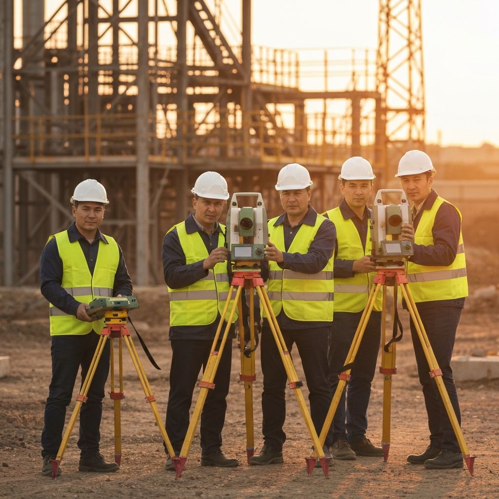Команда SayanGeo в поле с геодезическим оборудованием